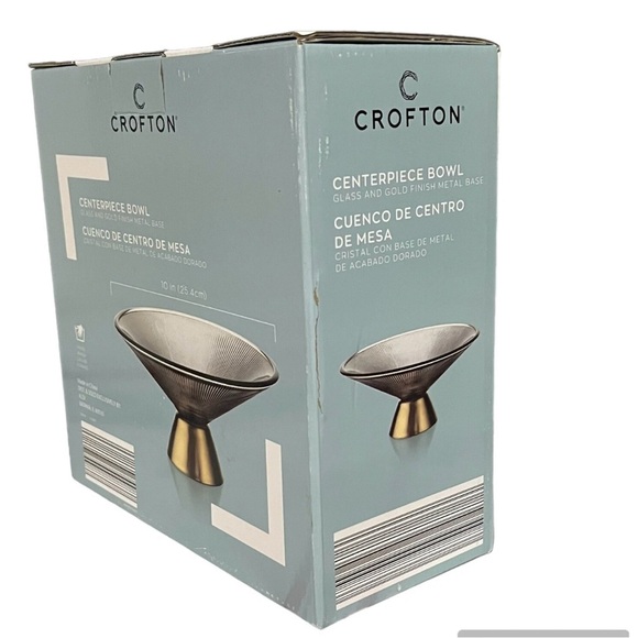 Crofton Centerpiece Bowl Smoked Gray Glass - Picture 8 of 8